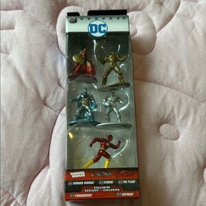 DC Comics Mini Figure Set - Red, Gold, Blue, Silver